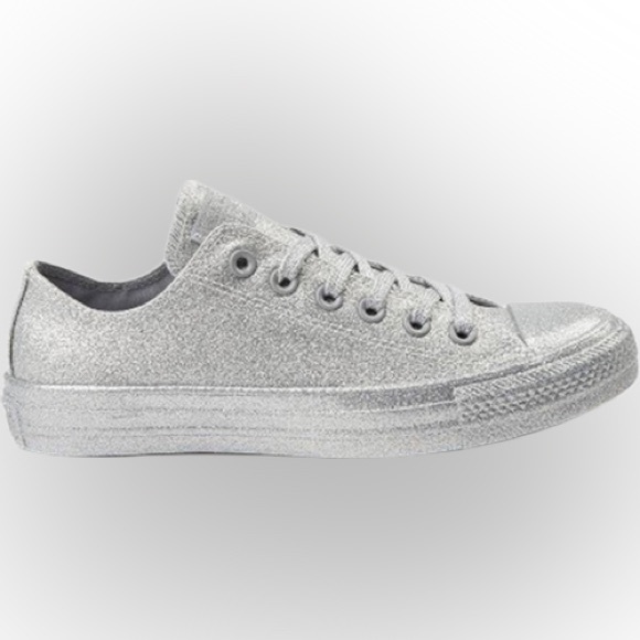 Converse CTAS Low • Silver Glitter • Unisex M7 W9 - Picture 7 of 7